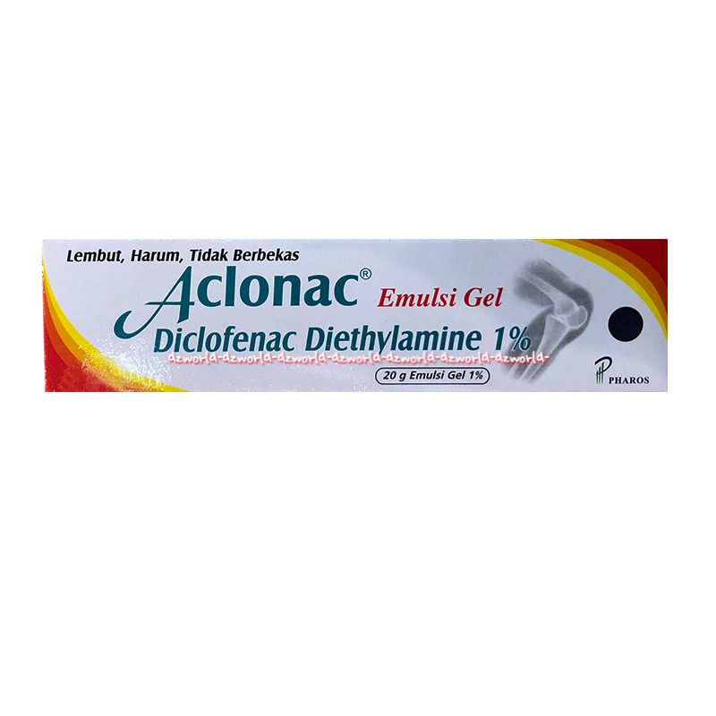 Aclonac Emulsi Gel Diclofenac Diethylamine 1% Salep Sendi Otot 20gr