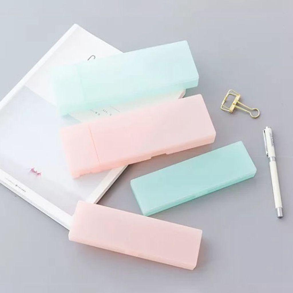 Agustina Kotak Pensil Keras Simple Untuk Pelajar Bahan PP Hadiah Anak Frosted Stationery Case