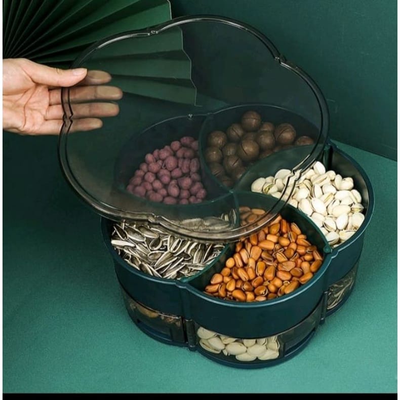 Toples Wadah Kue Set Putar 10 In 1 Model Bunga Susun 2