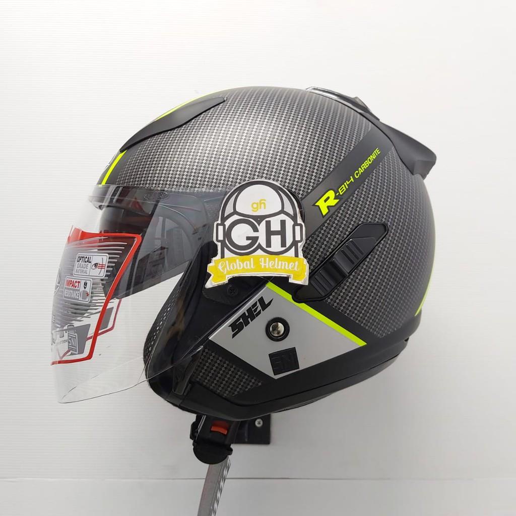 Helm Shell Rover Motif 814 Black Doff Yellow Carbonite Original