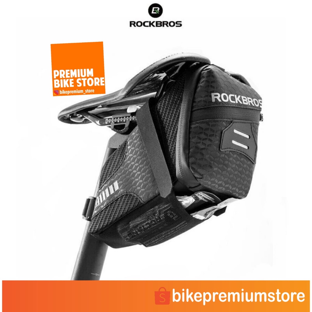 tas sadel sepeda rockbros c29 bike saddle bag sepeda lipat mtb roadbike bikepremiumstore   bike prem