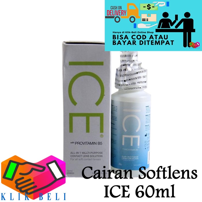 Air Softlens ICE 60ml Cairan Soflens Mata Pembersih Soflen