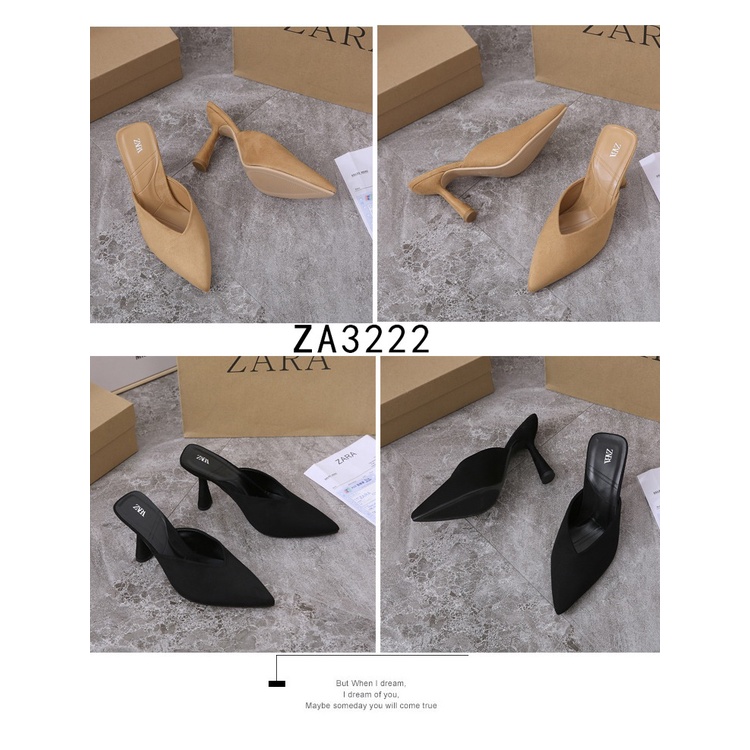 ZR Suede Pointed Toe Mules ZA3222