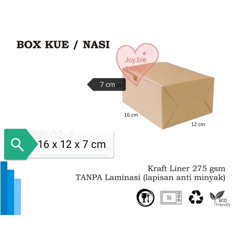 

BOX KUR/NASI TANPA LAMINASI per 10 pcs: DOS COKLAT KRAFT ROTI RESOLES