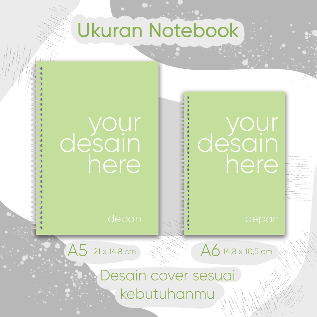 

Notes custom A5 Bergaris/ Polos Notebook Spiral A5 isi 50 lembar TANPA PRE ORDER