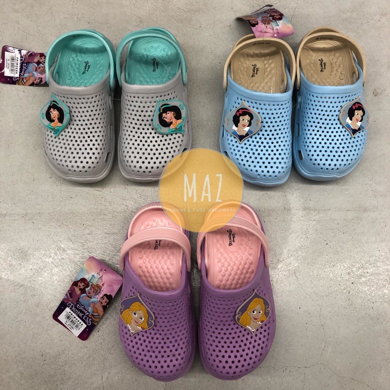 Sandal Zandilac Anak Perempuan Cewek Disney Princess Model Baim Slide Slip On Selop CH430021WT