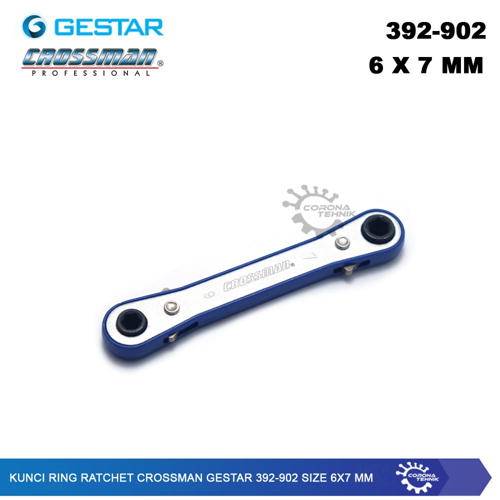 Crossman Gestar - Kunci Ring Ratchet - 392-902 Size 6x7 mm