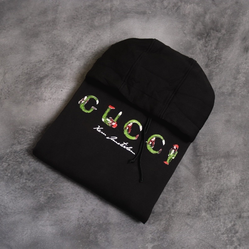 Hoodie Gucci Camo Script Fulltag