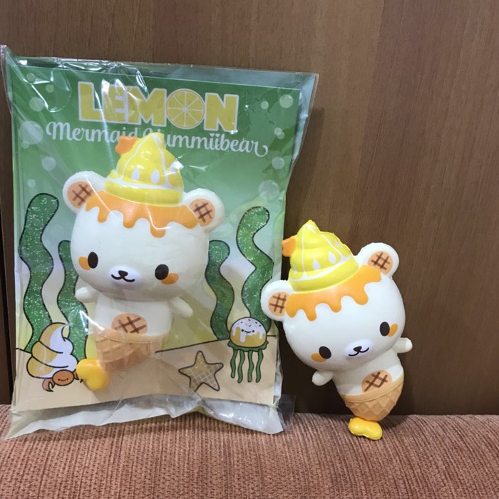 Soft And SlowRise Squishy Yumiibear Lemon Mermaid