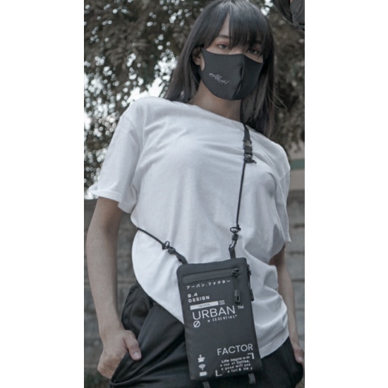 NOCTURNAL BLACK |MNMXURBAN| Tas Selempang Pria Tas Handphone Sling Bag ORIGINAL