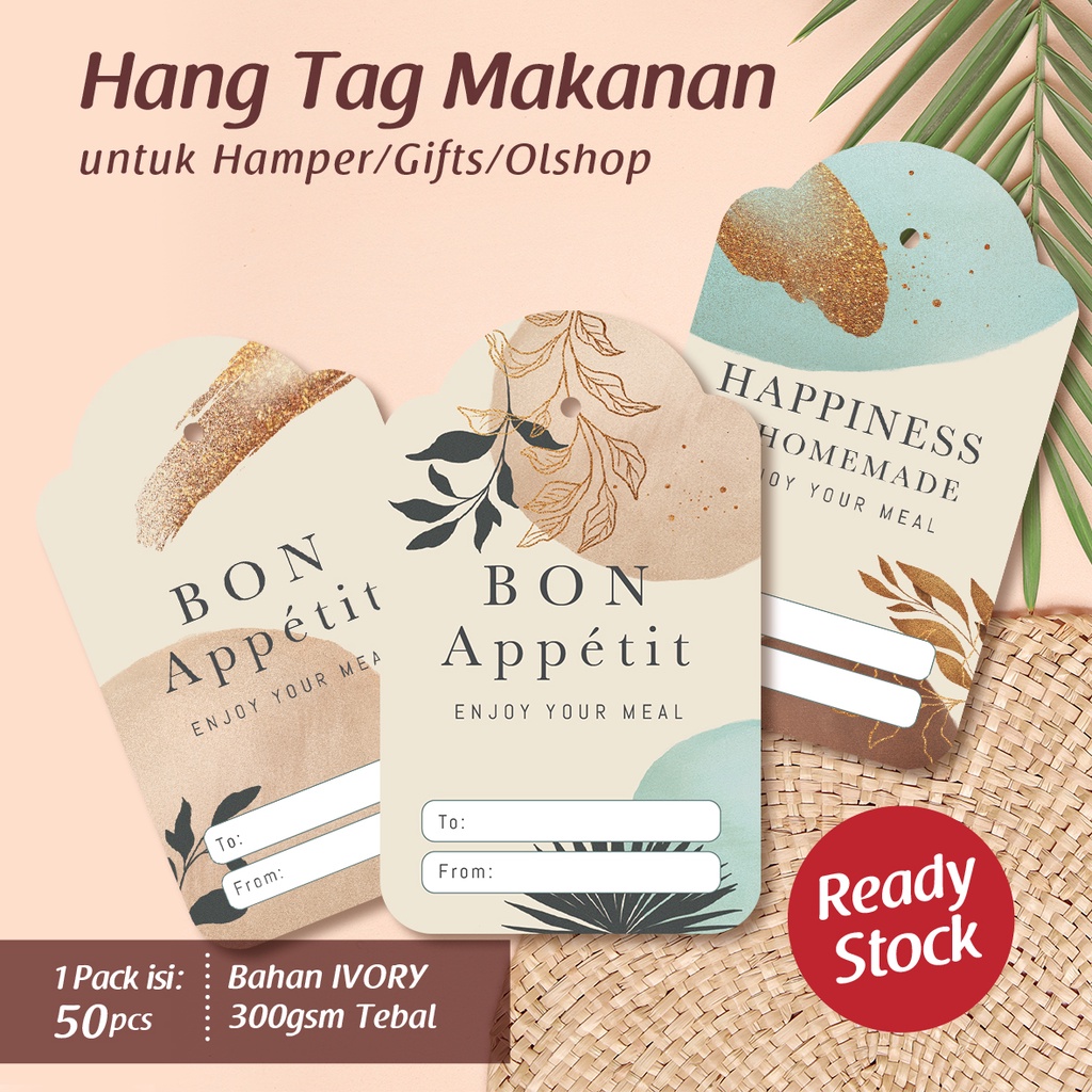 

[Isi 50pcs] Hang Tag Homemade/ Hang Tag Makanan/ Hang Tag Hamper