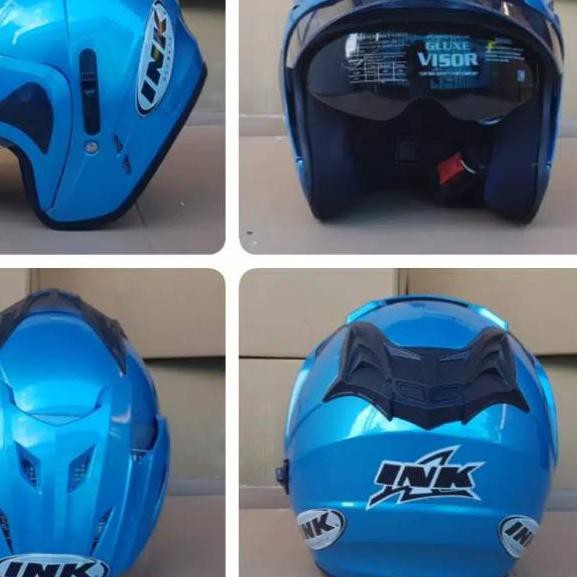 Tidak Diragukan.. REPLIKA INK T1 FREE KARDUS Helm tipe jp8 double visor ink kw