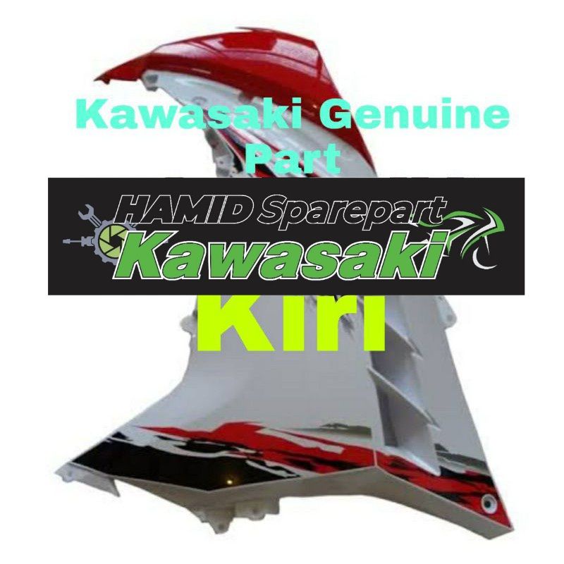 Cover body fairing sayap samping atas depan Ninja 250 fi 250fi 2013 abs putih ORIGINAL KAWASAKI  ori