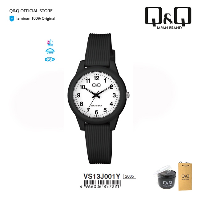 Jam Tangan Wanita Q&Q QnQ QQ Analog Strap Karet  VS13 VS13J Original - Anti Air 10 BAR-6