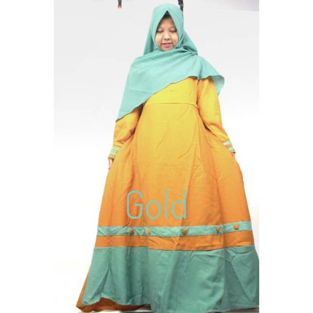 Gamis wollycrepe ALMA set khimar muttaqin Jumbo