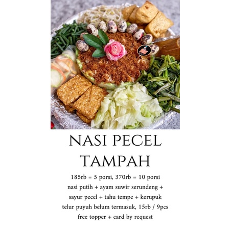 

Nasi Pecel Tampah NOTE TGL + UCAPAN READY SETIAP HARI