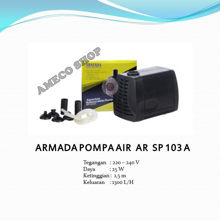 ARMADA Pompa Air Celup Aquarium AR SP 103 A