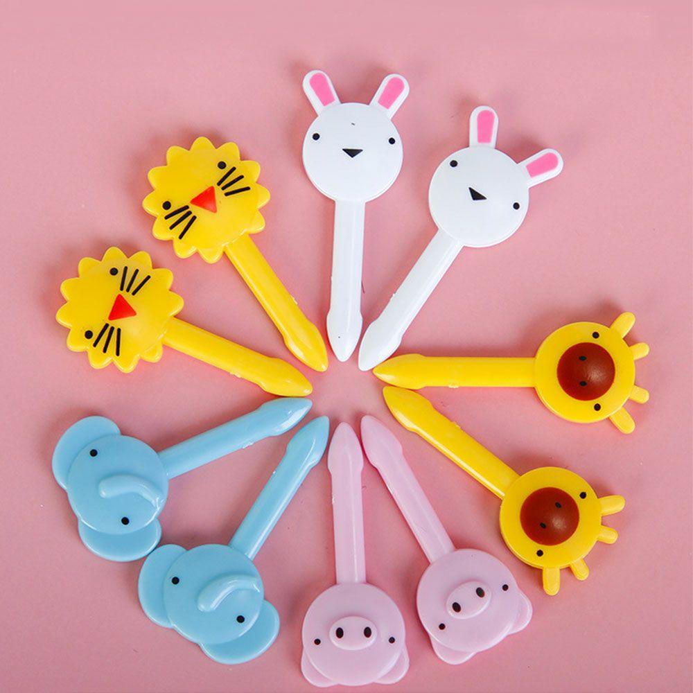 Wonderful 10pcs / 30pcs / Set Tusuk Gigi / Buah / Sayur / Bento Reusable Motif Kartun Hewan Untuk Anak