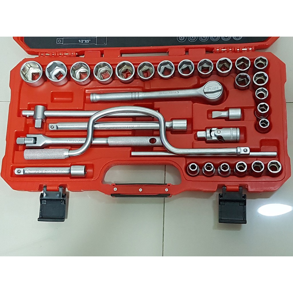 32 PCS 1/2&quot; DR. SOCKET WRENCH SET TK-014 , 6PT MAXPOWER