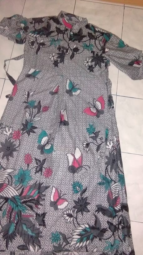 Batik Couple Keluarga Sania Ruffle Ori Ndoro Jowi Dnt Cendrawasih Kupu