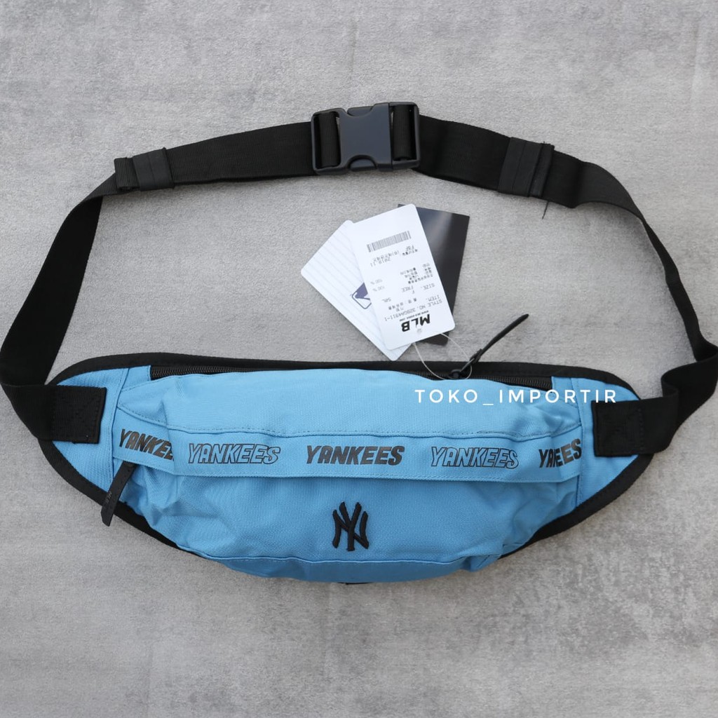 MLB waistbag yankees tas pinggang pria NY LA yankees Korea mirror ori