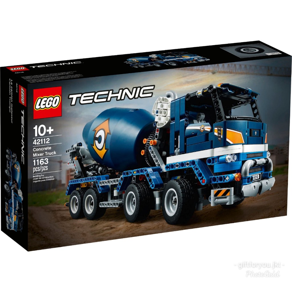 Lego Technic Concrete Mixer Truck Mainan Bricks Mobil Original No. 42112