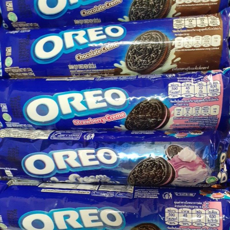 

Biskuit OREO 133g Rasa coklat,strobry,ice cream/1pcs