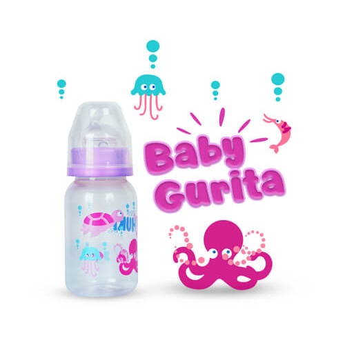 Huki Baby Botol Susu 60ml dan 120ml Dot Nipple Silicone Reguler dan Gepeng