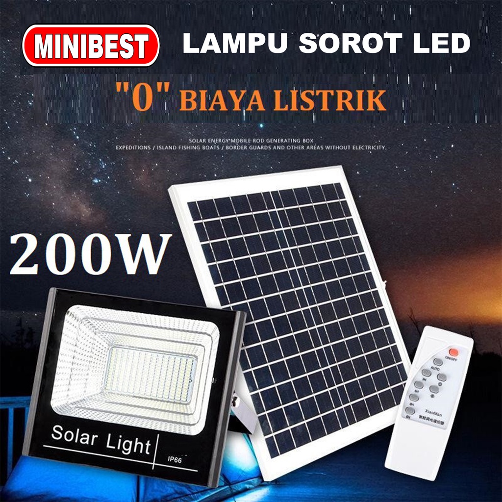 NEW LAMPU SOROT SOLAR CELL 200w / LEMPU LED SOLAR CELL / LAMPU TENAGA MATAHARI 200W