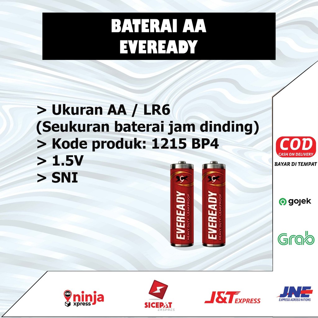 Baterai Tambahan Full Power AA A2 Eveready 1Pcs Tambahan Daya Battery Batere