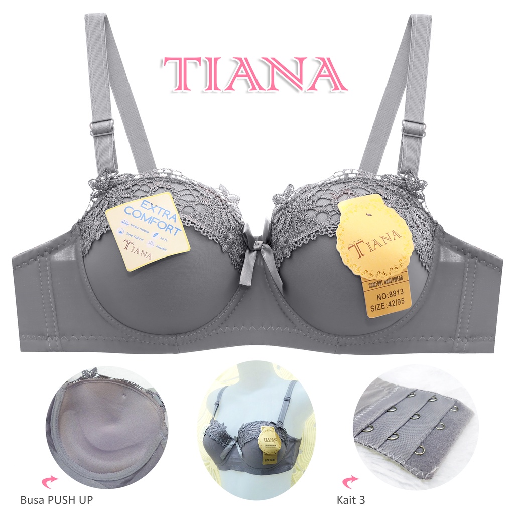 TIANA | Push Up Bra RENDA Kait 3 / Bra Kawat / art TN 8813