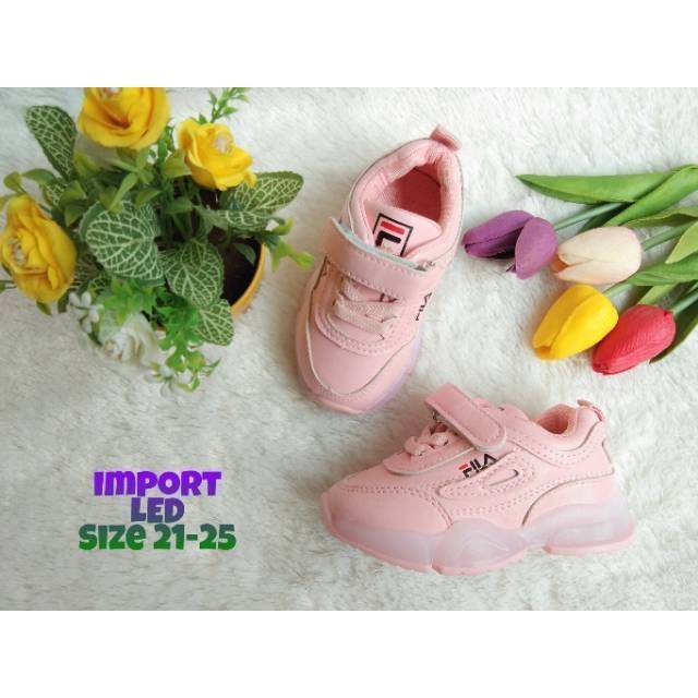 SEPATU BAYI DAN ANAK MURAH / SEPATU LAMPU MURAH/ SEPATU FILA ANAK IMPORT MURAH