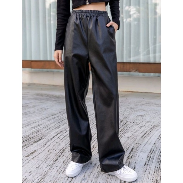 PANTS LEATHER REGULAR FIT ELASTIC WAIST | TAILOR LABS