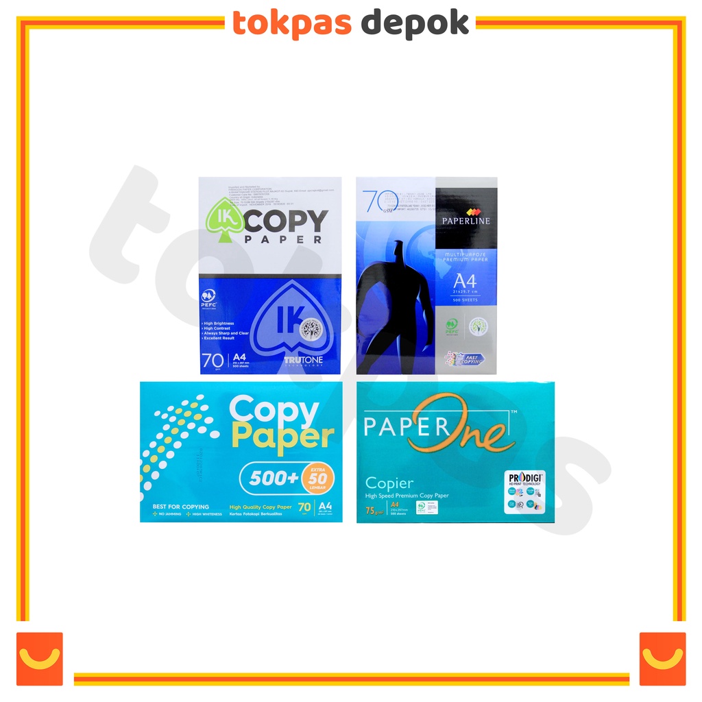

Kertas Print HVS A4 70 gsm / Kertas Fotocopy A4 1 Rim BY-035