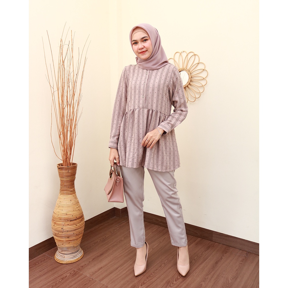 GOURA Blouse - Baju Kerja Wanita Terbaru by Hijab Mamah icis