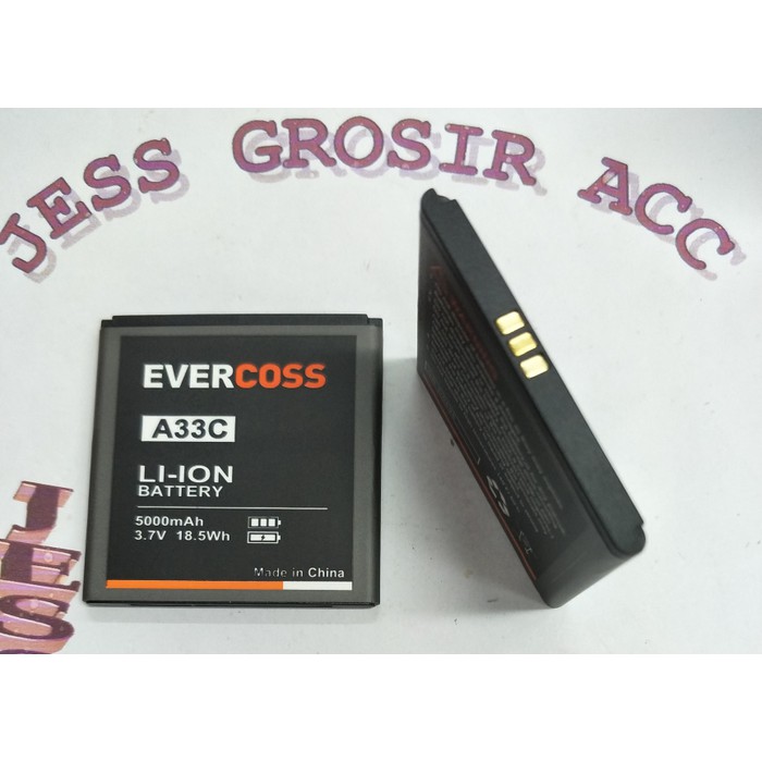 Baterai Battery Double Power Evercoss Evercross Cross A33C Jump Series - Hitam