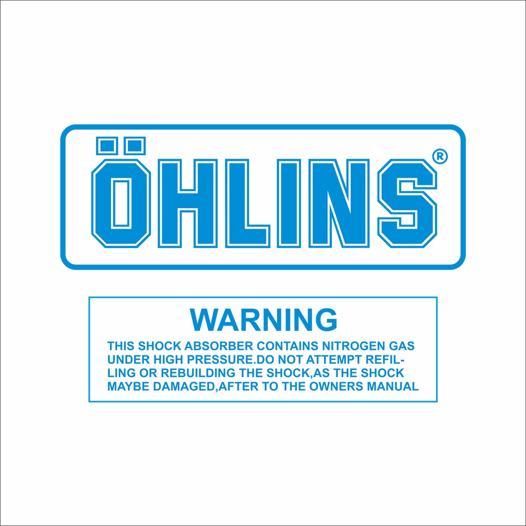 

STIKER/STICKER PRINTING SHOCK OHLINS BLUE TRANSPARAN