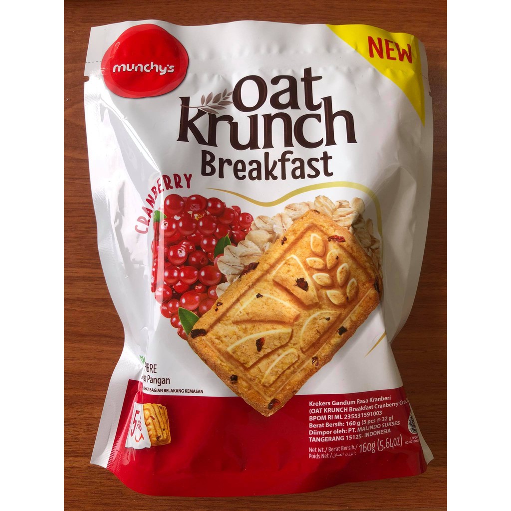 BARU!! Oat Krunch Breakfast Cranberry / Munchys Oat Krunch 160grm