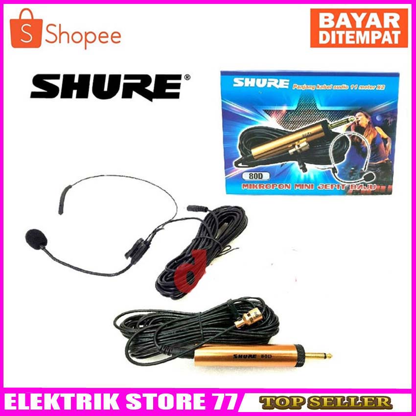 MIc Kenwood 80D Mic Kancing Dan Mic Headsat System Kabel Original