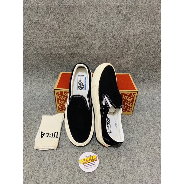 VANS SLIP ON BLACK WHITE OG VAULT WAFFLE DT