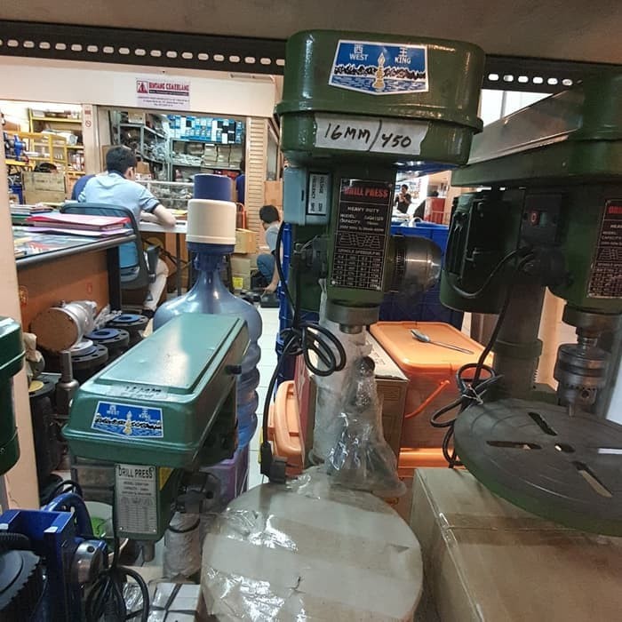 bor duduk drill press 16mm west king body pendek