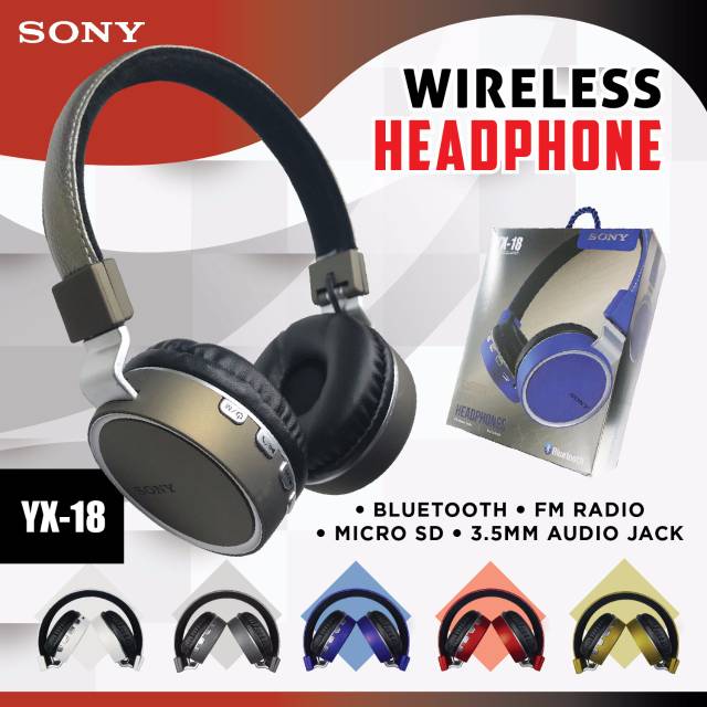 HEADPHONE BLUETOOTH SONY YX-18