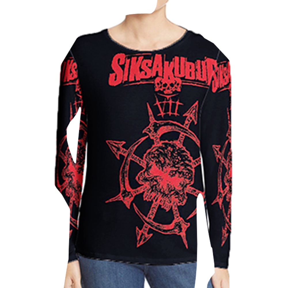 Kaos Siksa Kubur VII SiksaKubur Band Tshirt Tangan Panjang Fullprint Unisex Casual Bahan Polyester J