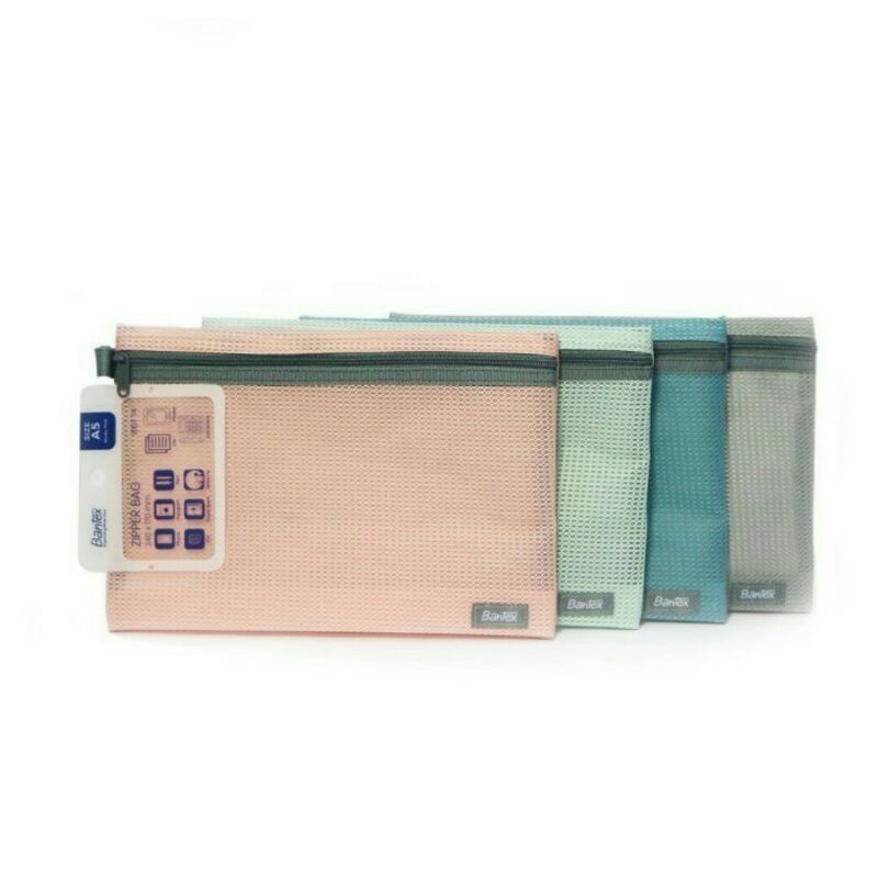 

BANTEX ZIPPER STORAGE BAG SIZE A5 GREY