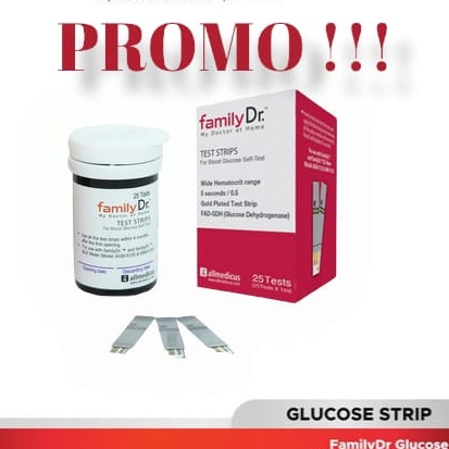 FAMILY DR GLUCOSE STRIP ISI ULANG GULA DARAH