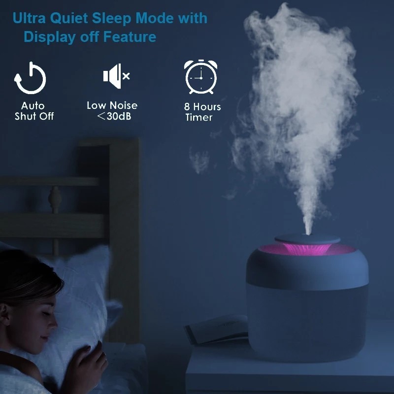 NA - Humidifier Oil Diffuser Aromaterapi 2.4L - Pelembab Udara USB A9