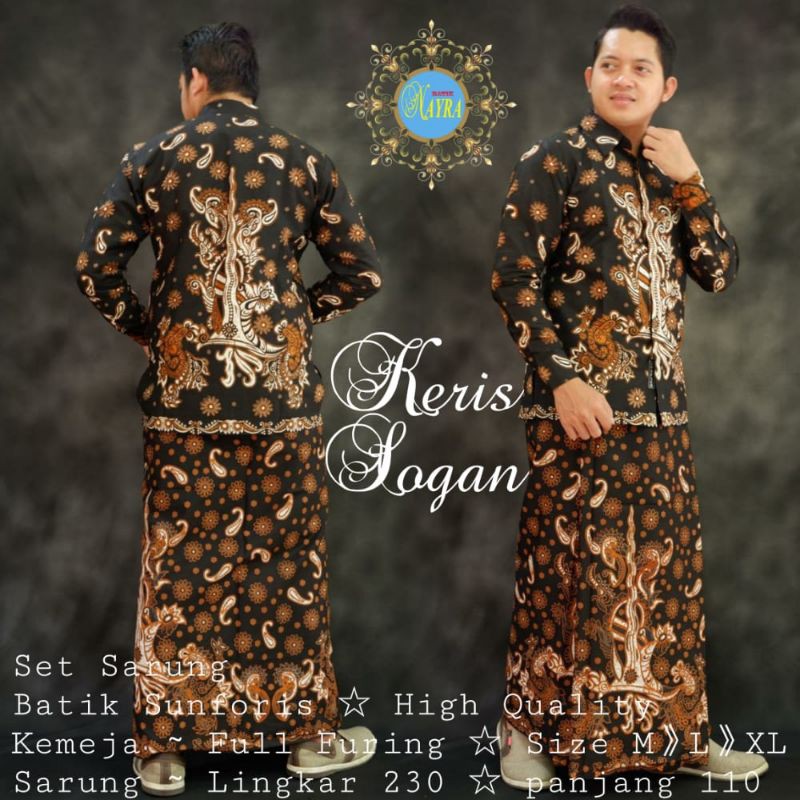 setelan sarung kemeja batik