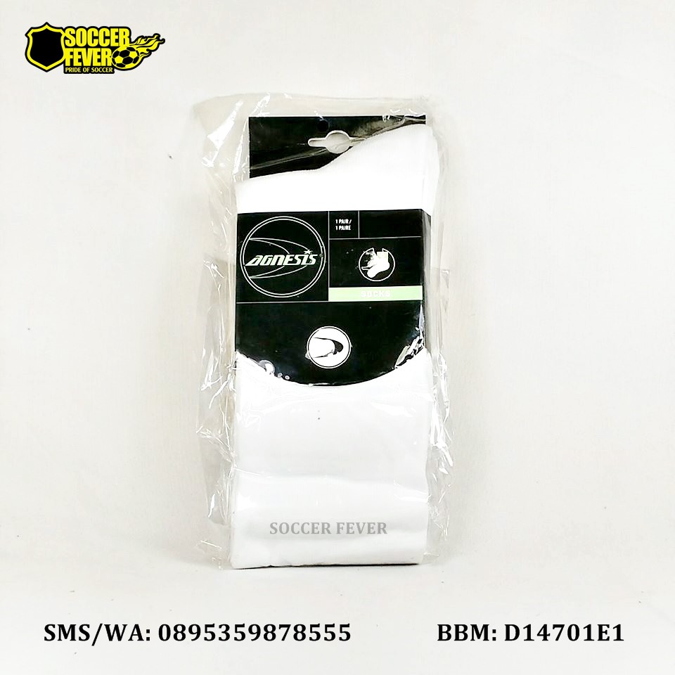Kaos Kaki Sepak Bola Futsal Agnesis Putih