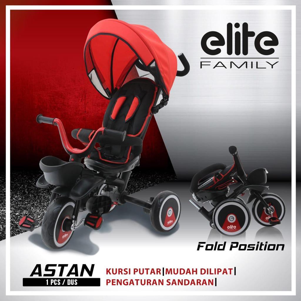 Family Tricycle Elite Astan / Sepeda Anak Roda Tiga