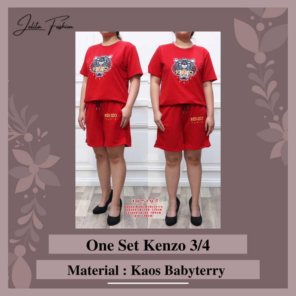 Setelan Kaos Kenzo // Pakaian Wanita // Tunik Wanita // Setelan Panjang Wanita // Dress // Premium /